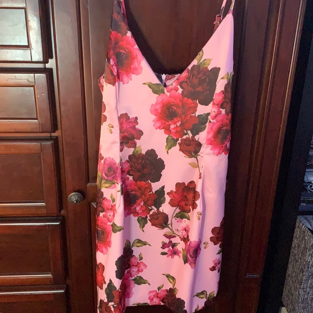 Fashion nova pink floral dress